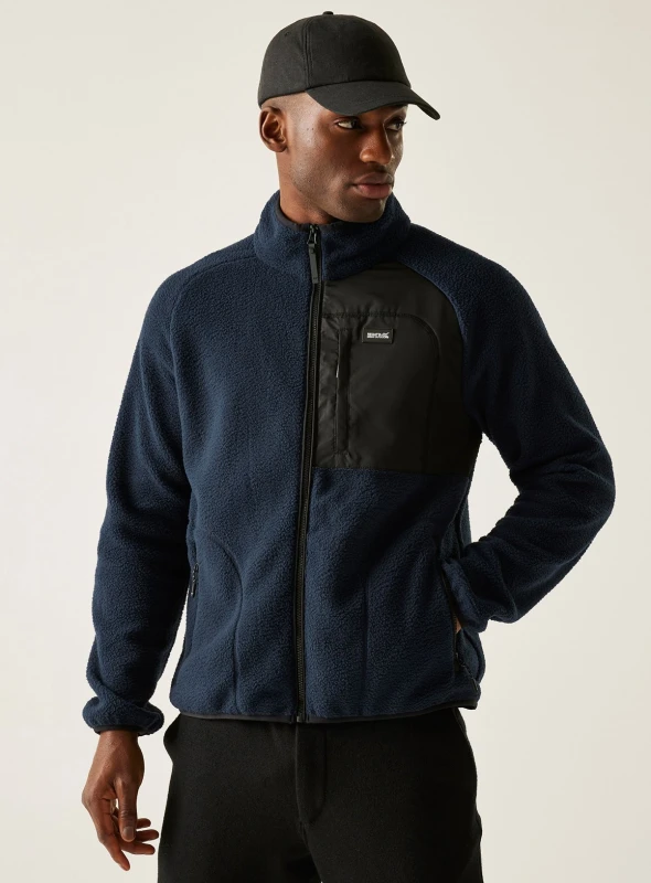 Image of Regatta Regatta Men Frankie Borg Full-Zip Insulating Fleece in Navy Size: Small Navy S Male 5063516104124