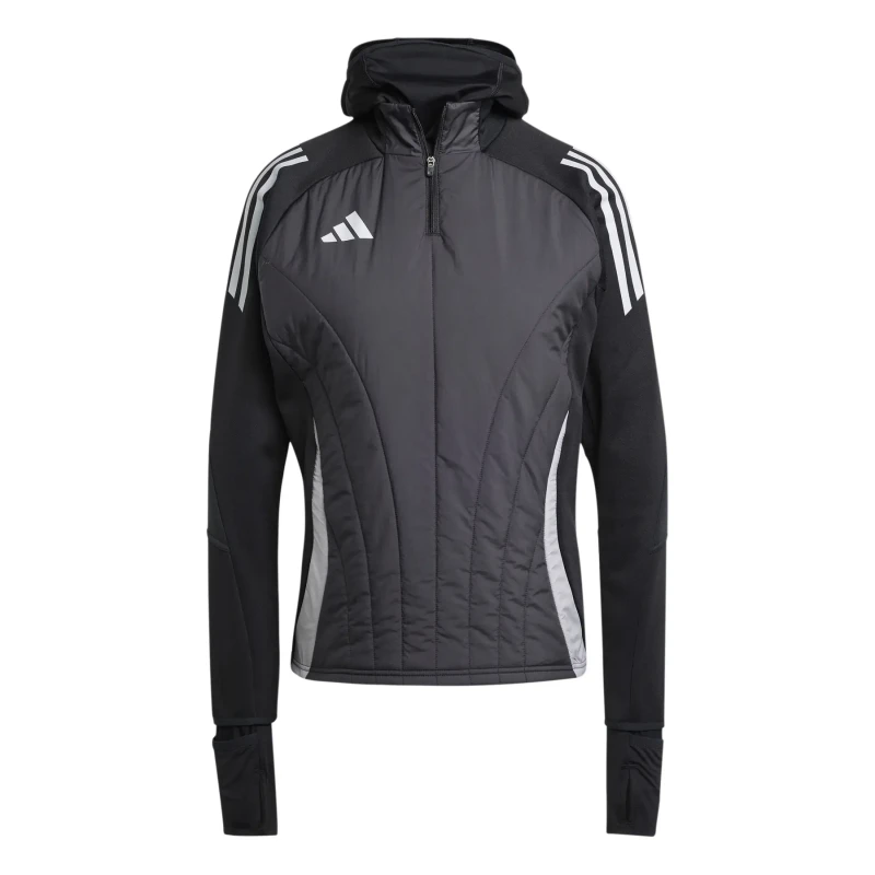 Image of Adidas Womens Tiro 2024/25 Training Top with Integrated Hood Noir Female XS