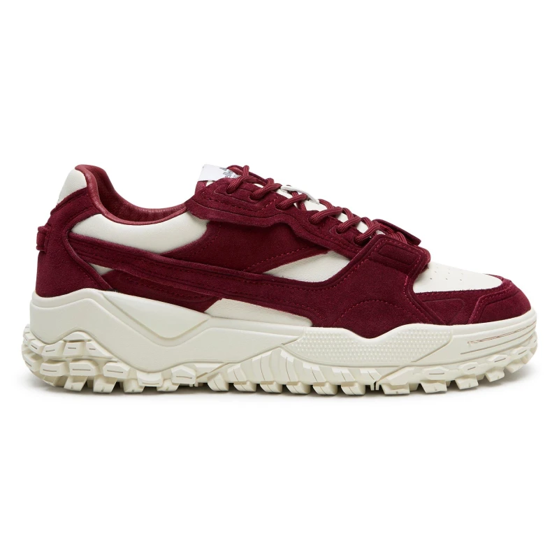 Image of Ellesse Mens LUXE Classic Low-Top Trainers White/Tomato male 6.5 (40)