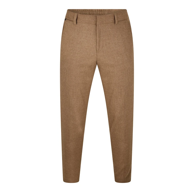 Image of Boss Mens Genius Tailored Fit Suit Trousers Medium Beige male 44 (54)