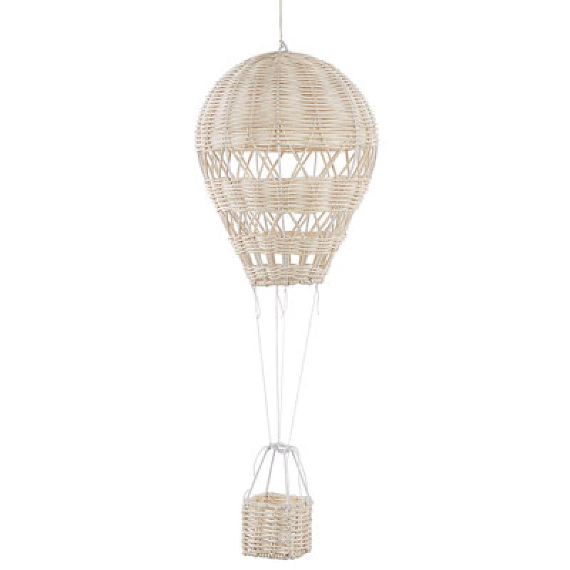Image of Beliani Wall Decor Balloon Bemba Rattan 60 Cm Natural