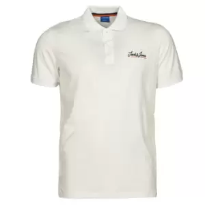 image of Jack Jones JORTONS mens Polo shirt in White - Sizes XXL,S,M