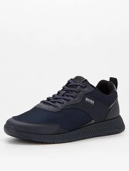 Image of Hugo Boss Titanium Runner Mesh Trainers Navy Size 11 Men