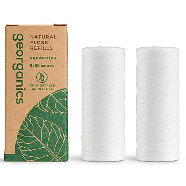 image of Georganics Spearmint Natural Floss Refill x 2 50m