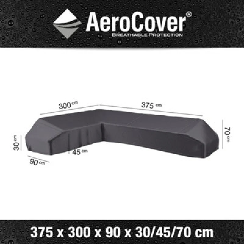 Image of Pacific Lifestyle Platinum Aerocover L-Shaped Sofa Platform Breathable Lightweight Polyester Right Hand 375X300X90Xh30/45/70Cm