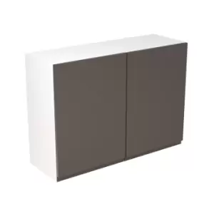 Image of KitchenKIT J-Pull Handleless 100cm Wall Unit - Gloss Graphite