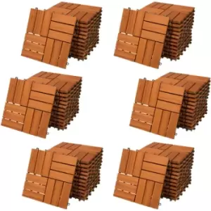 image of Wooden Tile Set FSC Certified Eucalyptus Wood or Acacia Wood 66x Akazie Mosaik (de)