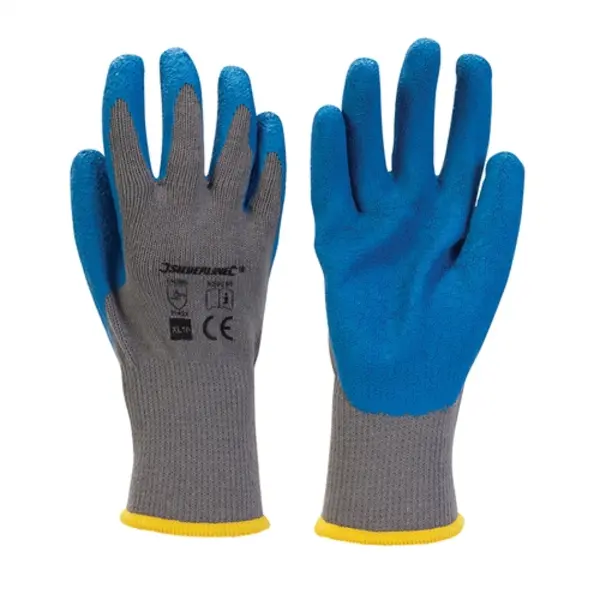 image of Silverline Latex Builders Gloves - XL 10