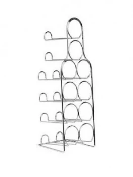 Premier Housewares Metal Wire 10-Bottle Wine Rack ; Chrome