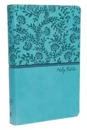 Image of kjv deluxe gift bible leathersoft teal red letter comfort print holy bible