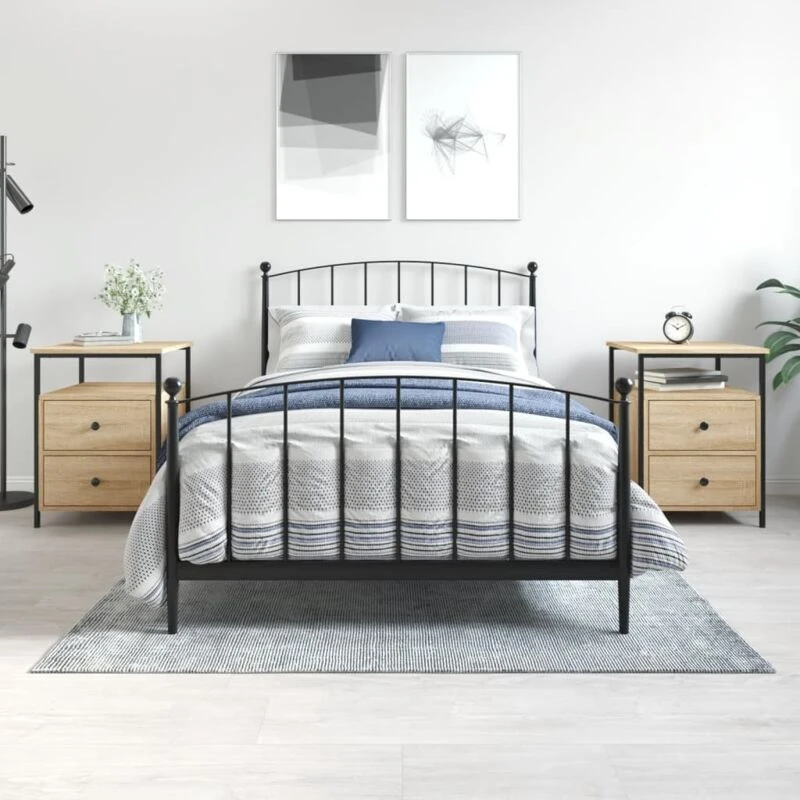 Image of VIDAXL Bedside Cabinets 2 pcs Sonoma Oak 44x45x60cm Engineered Wood Vidaxl 8720845939656