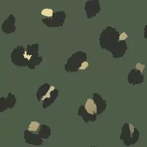 Image of Holden Large Leopard Spot Green Wallpaper