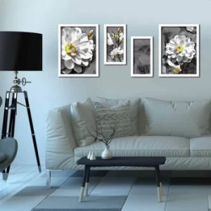 Image of 4P3040BCT018 Multicolor Decorative Framed MDF Painting (4 Pieces)