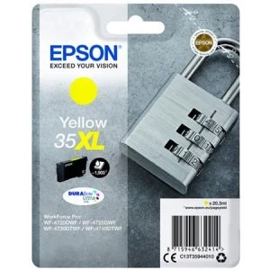 Image of Epson Padlock 35XL Yellow Ink Cartridge