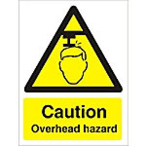 image of Warning Sign Overhead Hazard Plastic 40 x 30 cm