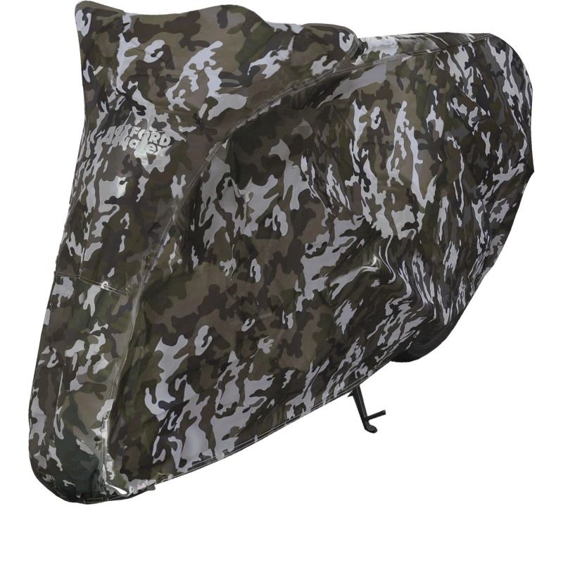 Image of Oxford Aquatex Camo, motorbike cover waterproof , color: Dark Green/Grey/Light Grey , size: M