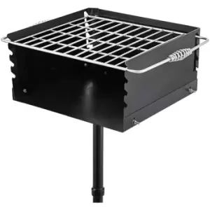 Image of Vevor - Outdoor Park Style Grill Park Style Charcoal Grill Carbon Steel Park Style bbq Grill Adjustable Park Charcoal Grill with Stainless Steel