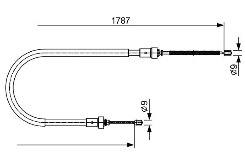 Image of Bosch 1 987 482 410 Brake Cable 1787mm Cable,parking brake (124)