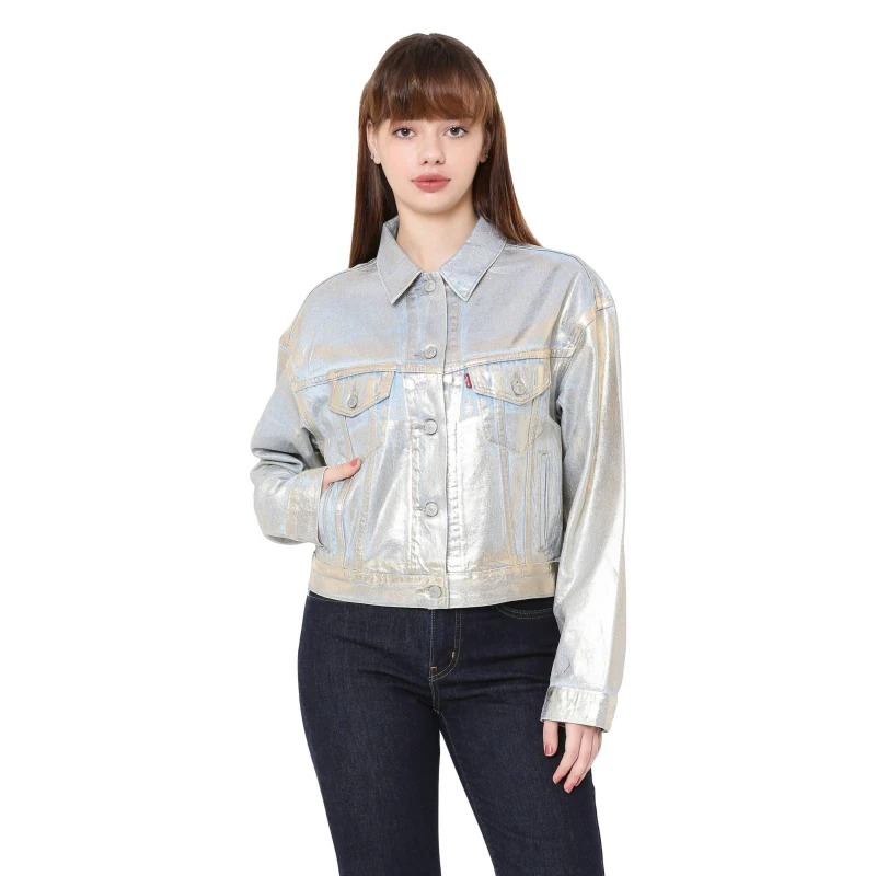 Image of Levis Shrunken 90s No Pleat Optical - Silver Silver 12