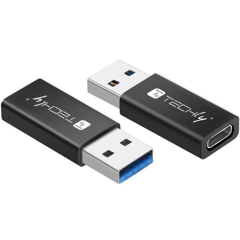 Image of Techly IADAP USB3-AFT cable gender changer USB A USB C Black