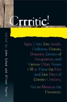 Image of Crrritic by John Schad Paperback