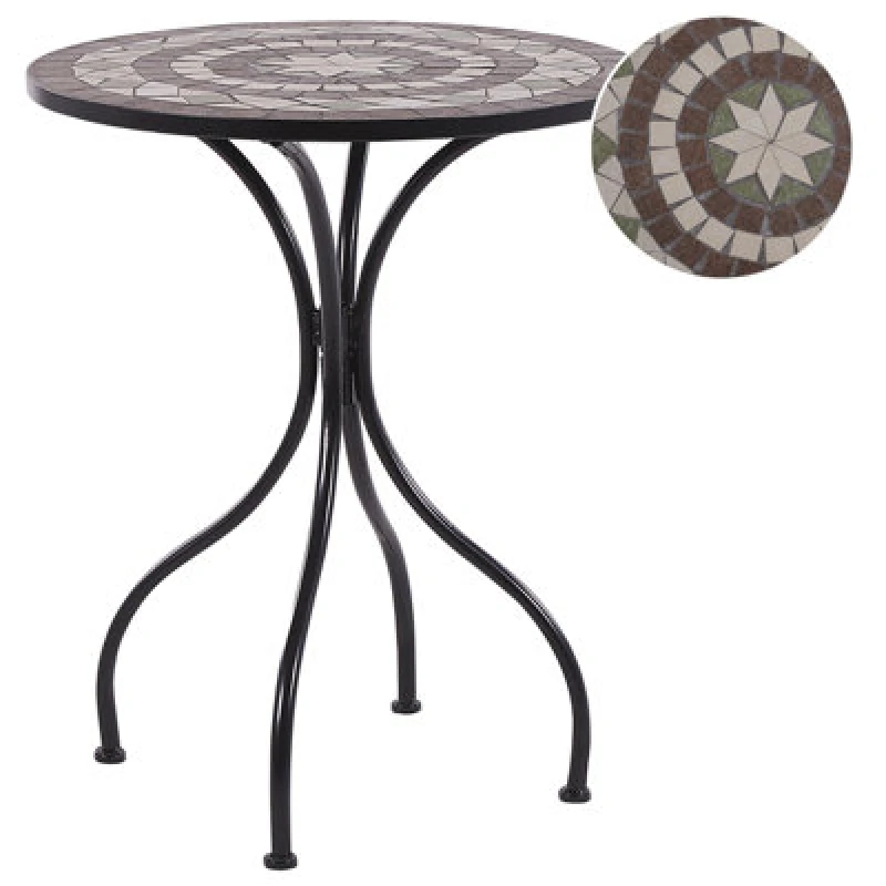 Image of Beliani Bistro Table Cariati 60 Cm 60 Cm Black