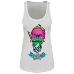 Image of Grindstore Womens/Ladies Ice Scream Tank Top (L) (White)