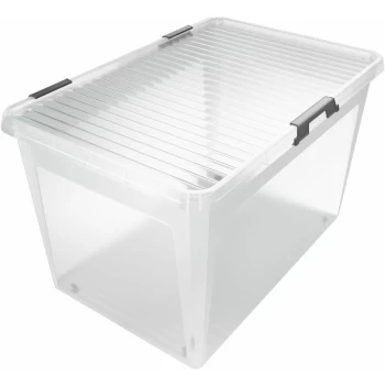 Image of Markenartikel - Storage Box with Lids Stackable Clear Plastic BPS Free Bedroom Living Room Childrens Room Transparent Multipurpose 52L 24L 52L (de)