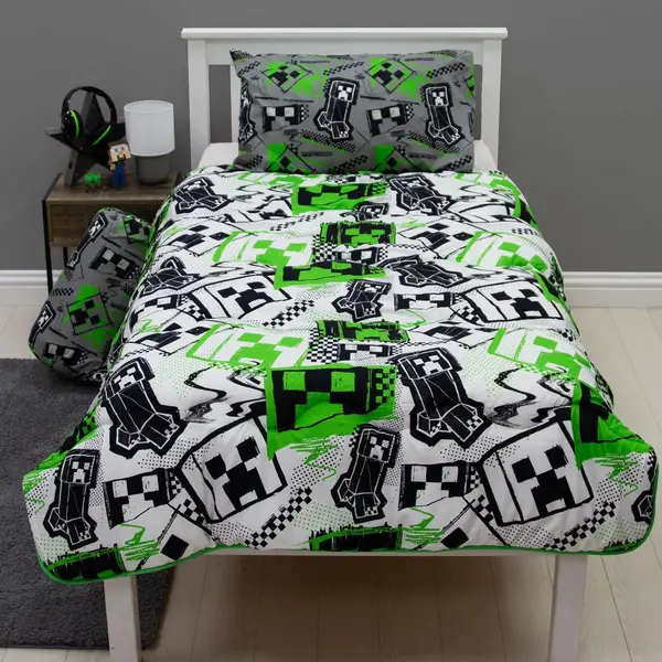 Image of Minecraft 10.5 Tog Coverless Kids Bedding Set - Single