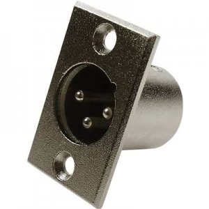 Image of XLR connector Sleeve plug straight pins Number of pins 3 Silver Cliff FC6105