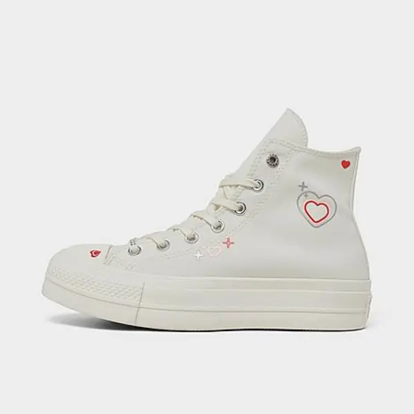 Image of Converse Womens BeMy2K Lift Hi Trainers - Off White, Size 4, Women