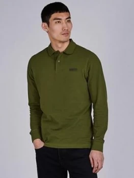 image of Barbour International Long Sleeve Polo - Vintage Green