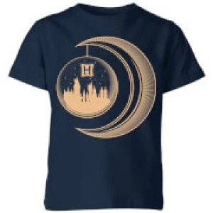 image of Harry Potter Globe Moon Kids T-Shirt - Navy - 11-12 Years