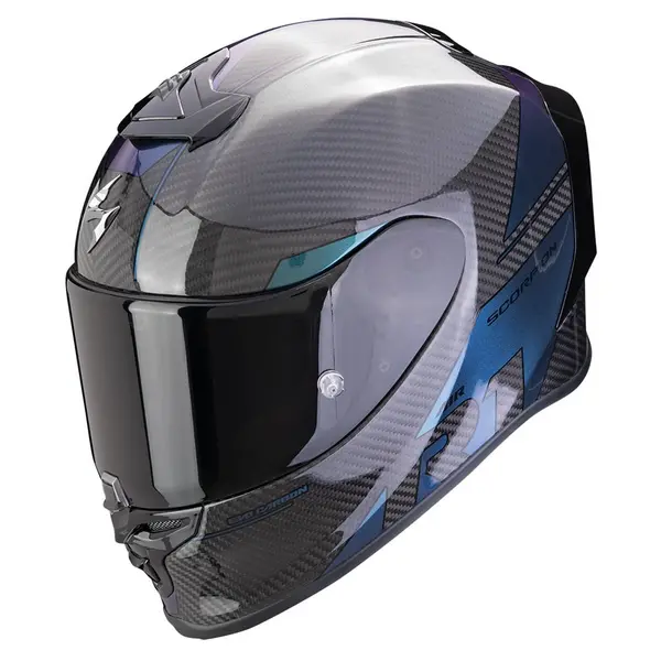 Image of Scorpion EXO-R1 Evo Carbon Air Rally Black-Chameleon Full Face Helmet Size L