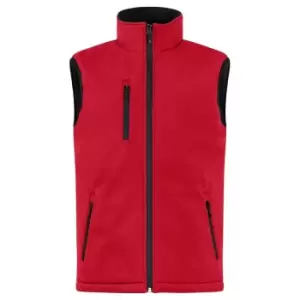 Image of Clique Mens Softshell Padded Gilet (3XL) (Red)