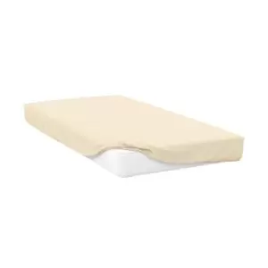 Image of Belledorm Jersey Cotton Deep Fitted Sheet (Crib) (Ivory)