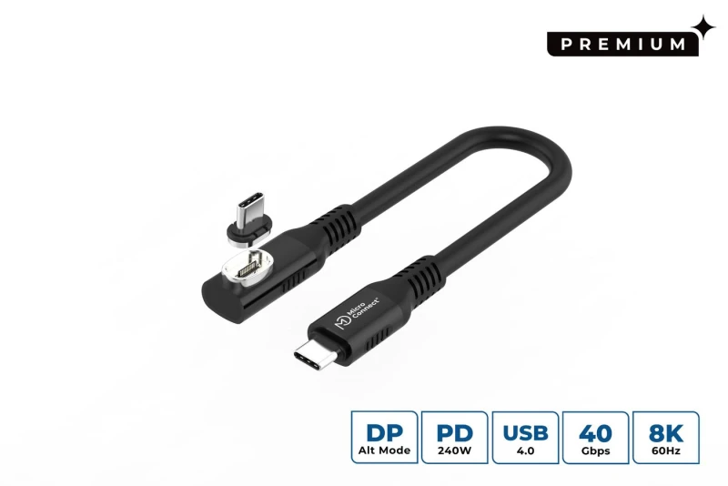 Image of Microconnect MC-LS-USB4CC0.15-A USB cable USB4 Gen 3x2 0.15 m USB C Bl