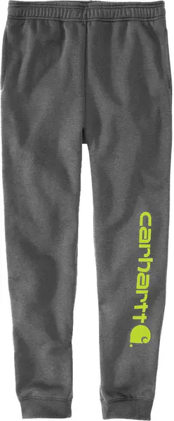 image of Carhartt Midweight Tapered Graphic Sweatpant, grey, Size 2XL