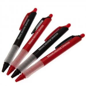 image of Manchester United FC (Pack Of 4) Pen Set