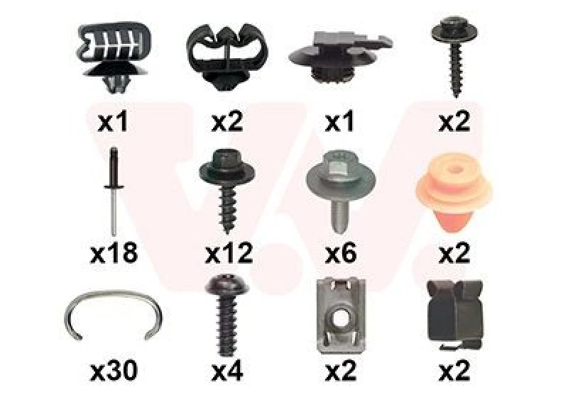 Image of VAN WEZEL Mounting Kit, bumper VAN WEZEL 4368794