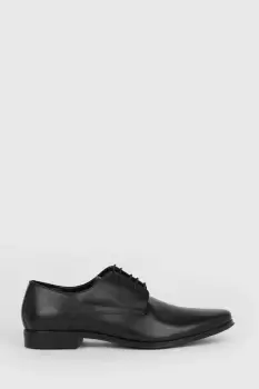 image of Black Leather Smart Derby Shoes