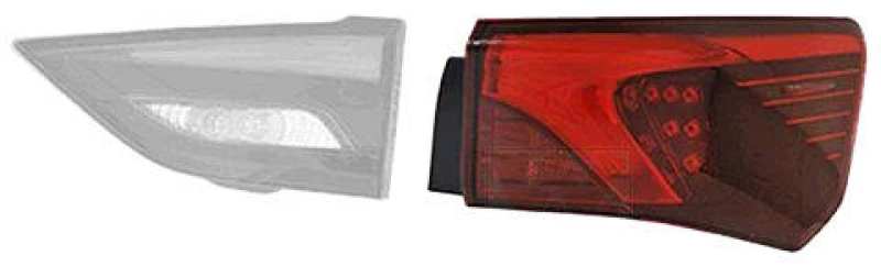 Image of VAN WEZEL 5422922 Rear light Outer section, with bulb holder, Right Combination Rearlight (391)