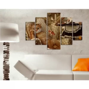 Image of ST132 Multicolor Decorative MDF Painting (5 Pieces)
