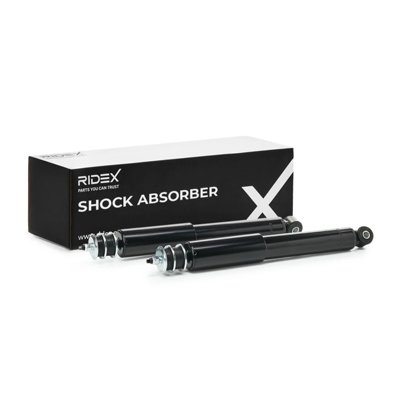 Image of RIDEX 854S20569 Shock absorber Front axle both sides, Gas Pressure, Twin-Tube Shock Absorber (854)