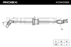 Image of RIDEX ABS Sensor OPEL,CHEVROLET,VAUXHALL 412W0082 96626080,04809379,096626080 ESP Sensor,Sensor, wheel speed 4809379,96626080