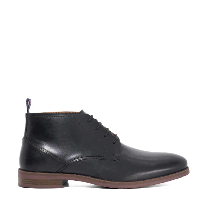 Image of Dune London Mens Minato Chukka Boots Black Lthr male 6 (40)