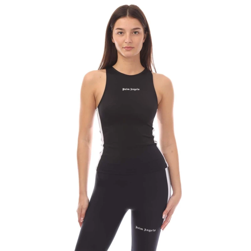 Image of Palm Angels Track Active Tank Top - Black 8