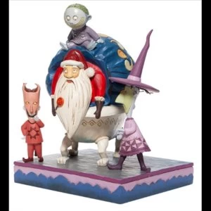 image of Lock Shock and Barrel with Santa Disney Traditions Figurine