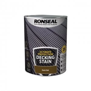 image of Ronseal Ultimate Protection Decking Stain Dark Oak 5 litre