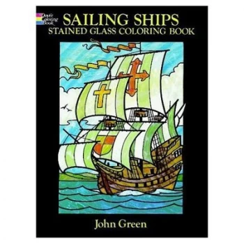 Image of Sailing Ships Stained Glass Coloring Book